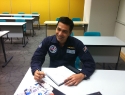 Dr Sheikh Muszaphar giving a seminar in ITE Singapore